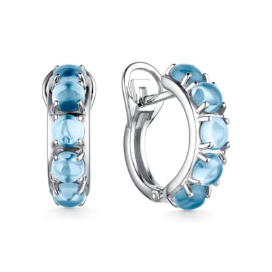 Серьги из серебра 925 с топазами