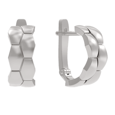 Серьги из серебра 925 без вставки