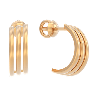 Серьги из золота 585 без вставки