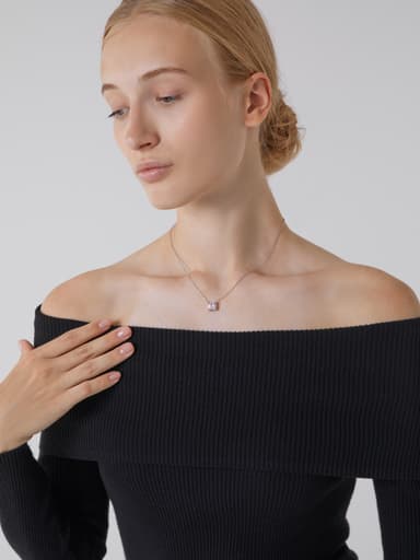 Колье из серебра 925 с кубическим цирконием