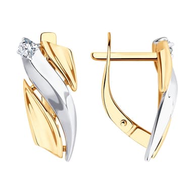 Серьги из Золота 585 с фианитами