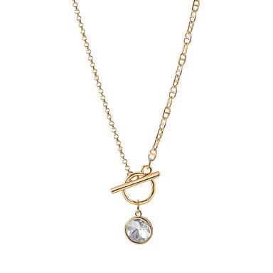 Колье из бижутерного сплава с ювелирным стеклом