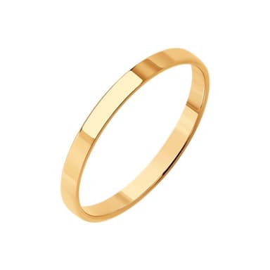 Кольцо обручальное из золота без вставки