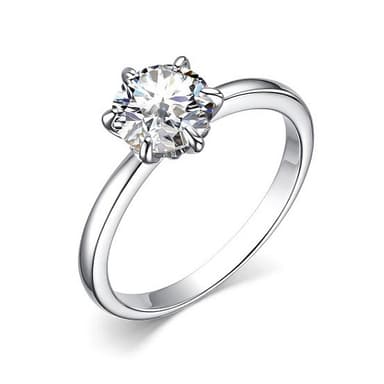 Кольцо из серебра 925 с фианитами