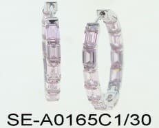 Серьги из серебра 925 с кубическим цирконием