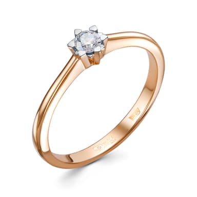 Кольцо из золота 585 с бриллиантом