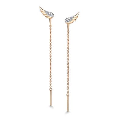 Серьги из золота 585 с бриллиантами