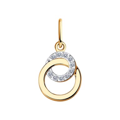 Подвеска из золота 585 с фианитами