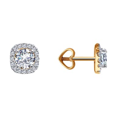 Серьги из Золота 585 с фианитами