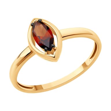 Кольцо из Золота 585 с гранатами