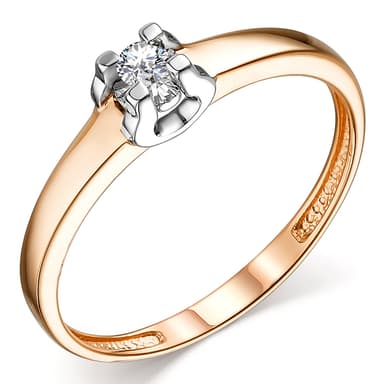 Кольцо из золота 585 с бриллиантами