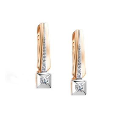 Серьги из золота 585 с бриллиантами