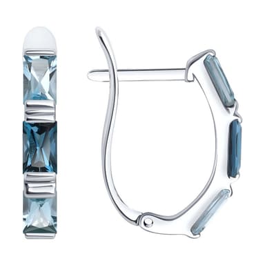 Серьги из Золота 585 с топазами