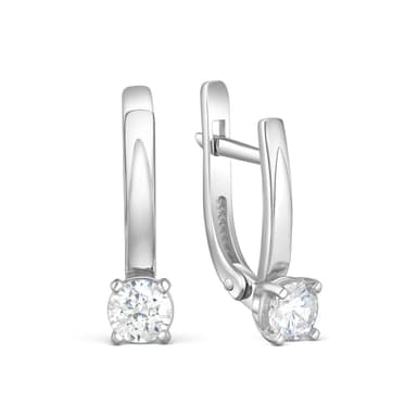 Серьги из серебра 925 с фианит