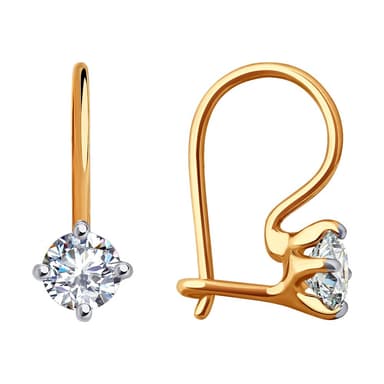 Серьги из Золота 585 с фианитами