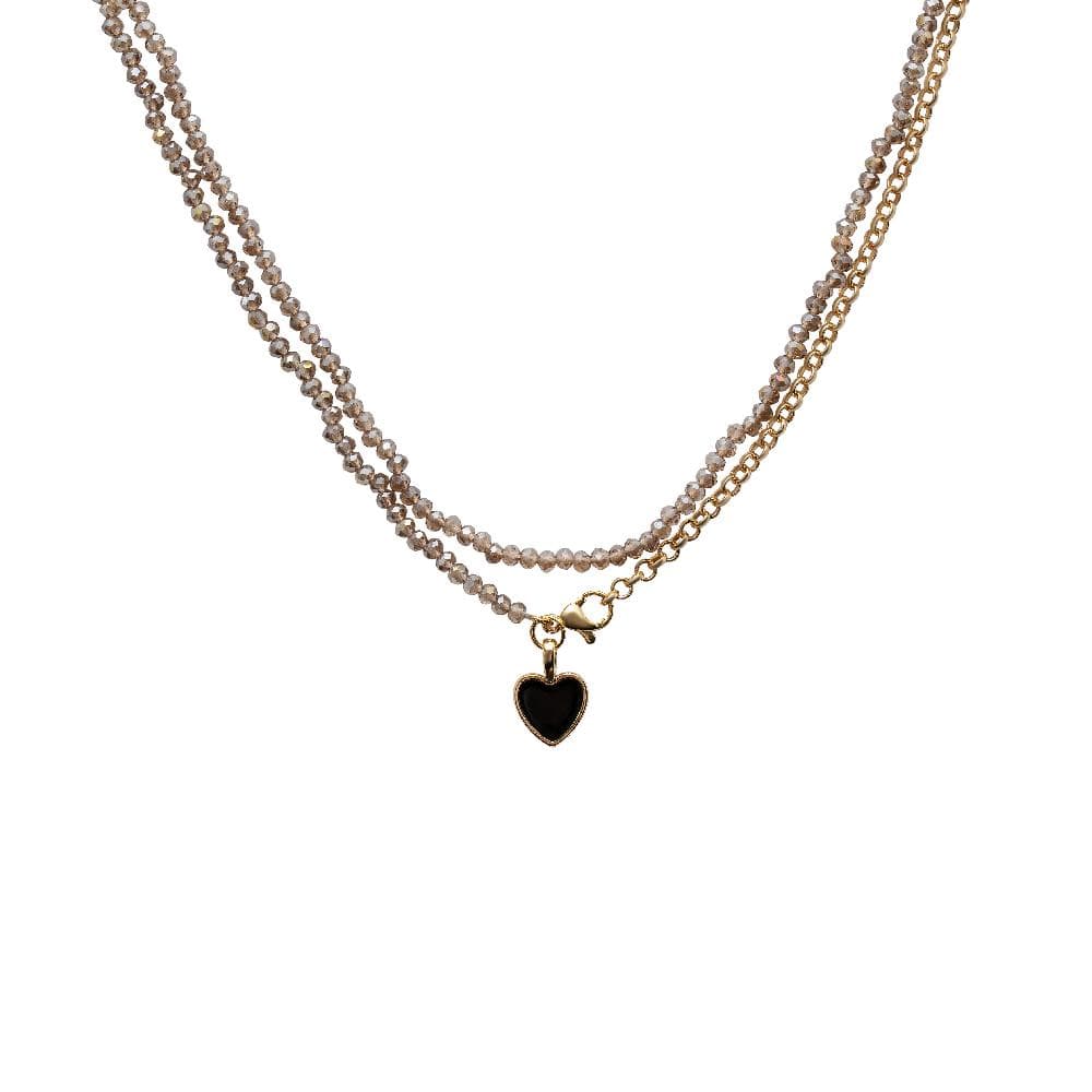 Колье из стали с эмалью