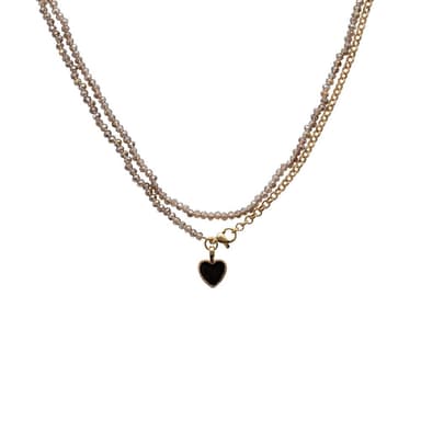 Колье из стали с эмалью