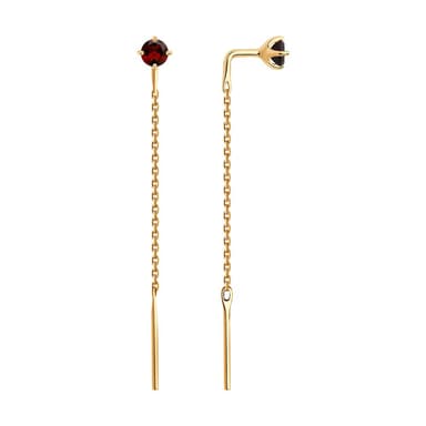 Серьги из Золота 585 с гранатами