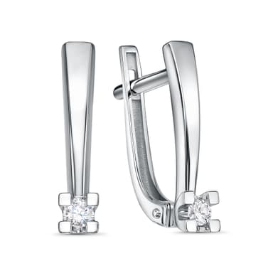 Серьги из золота 585 с бриллиантом