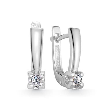 Серьги из серебра 925 с фианитами