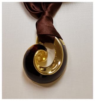 Колье из золота 585 с эмалью