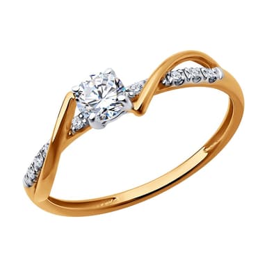 Кольцо из Золота 585 с фианитами