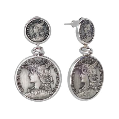 Серьги из бижутерный сплава без вставки