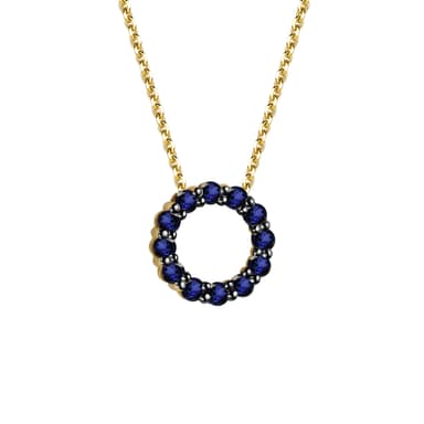Колье из золота 585 с сапфирами