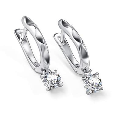 Серьги из серебра 925 с фианитами