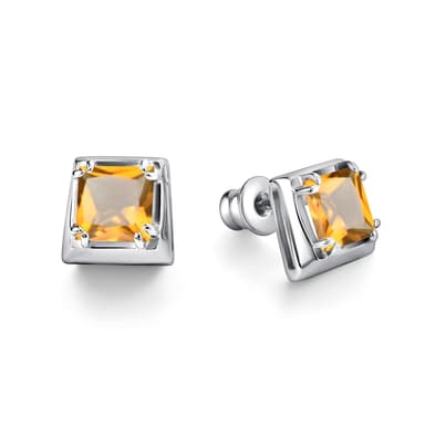Серьги из серебра 925 с цитринами