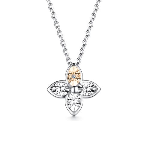 Колье из серебра 925 с бриллиантом