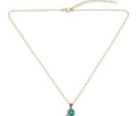 Колье из серебра 925 с изумрудом