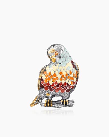 Брошь из серебра 925 с  эмалью