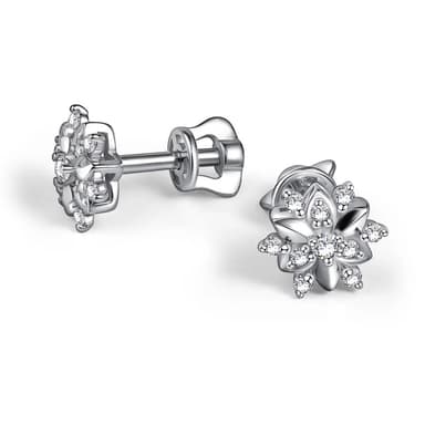 Серьги из серебра 925 с муассанитом