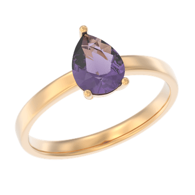 Кольцо из золота 585 с аметистами
