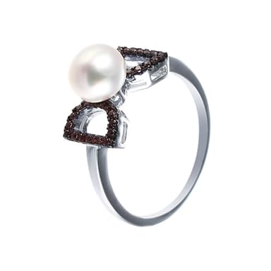 Кольцо из серебра 925 с жемчугом