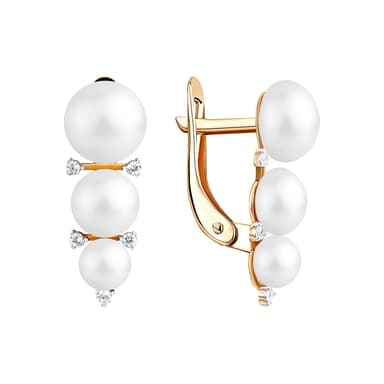 Серьги из золота 585 с жемчугом