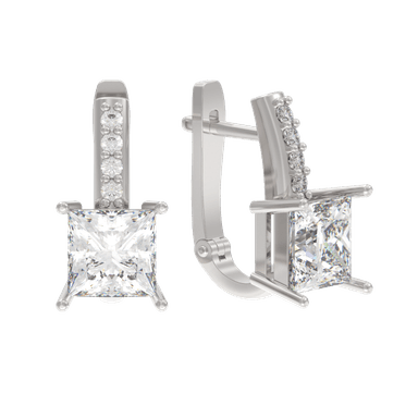 Серьги из серебра 925 с фианитами