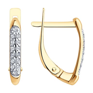 Серьги из Золота 585 с фианитами