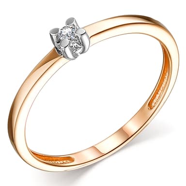 Кольцо из золота 585 с бриллиантами