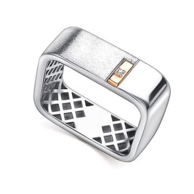 Кольцо из серебра 925 с бриллианитами